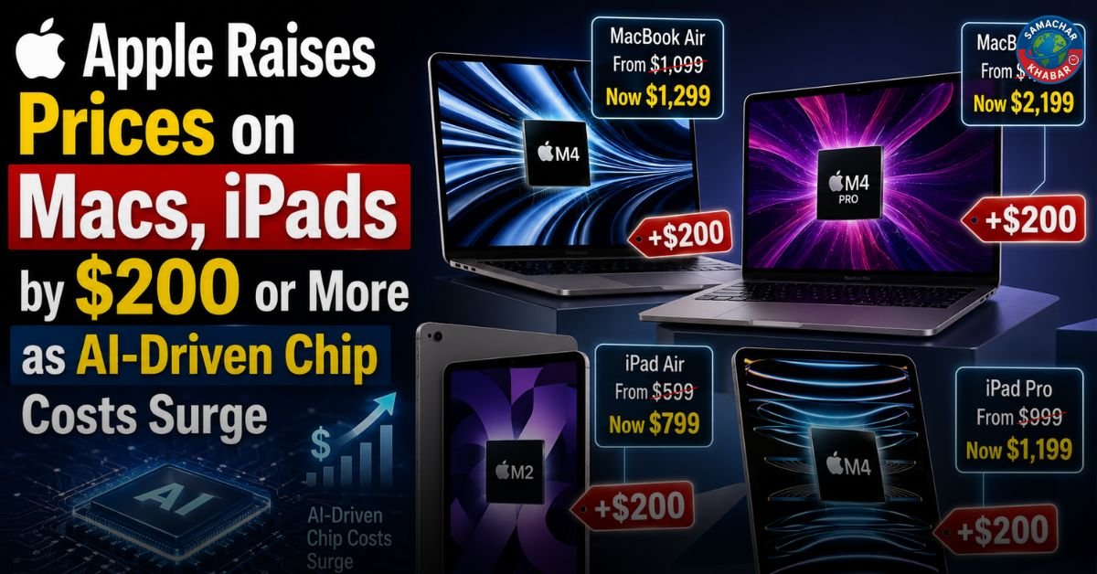 Apple Raises Prices on Macs, iPads by $200 or More as AI-Driven Chip Costs Surge